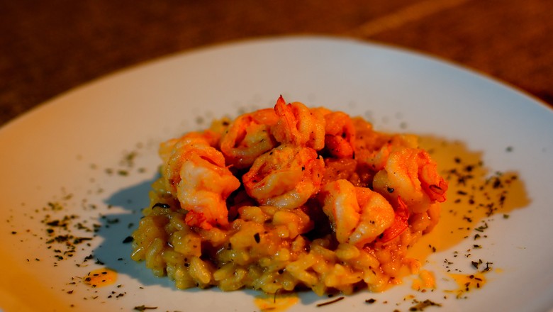 Receita de risoto cremoso de camarão